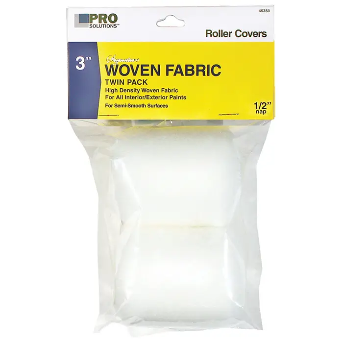 Pallet (480, 2‐Packs) of 3” x 1/2” Nap Pro Solutions 45350 Signature, White Woven Roller Cover, 2‐Pack