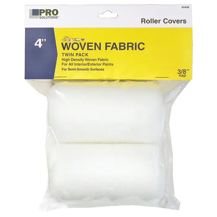 Pallet (480, 2‐Packs) of 4” x 3/8” Nap Pro Solutions 45438 Signature, White Woven Roller Cover, 2‐Pack