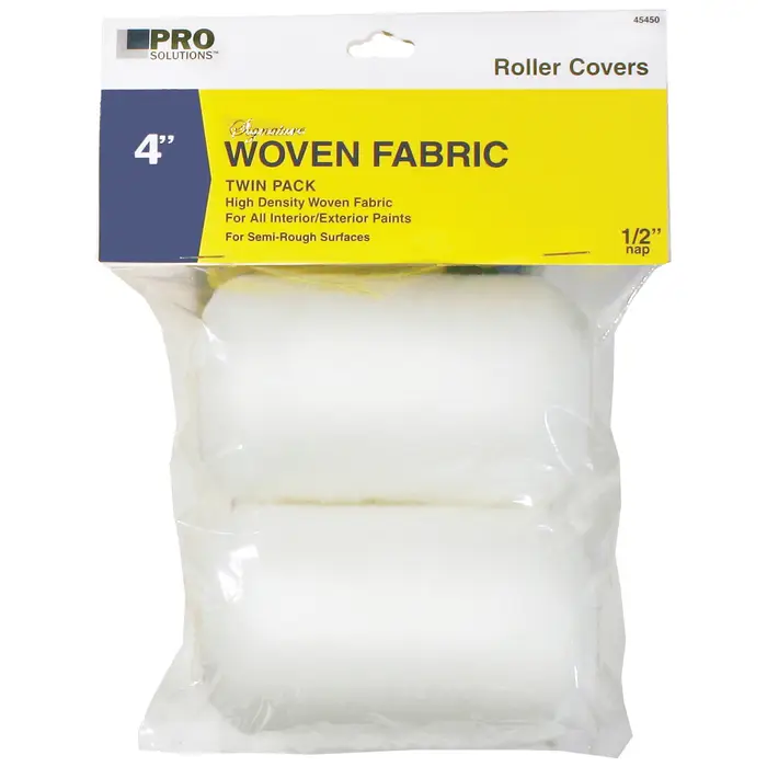 Pallet (480, 2‐Packs) of 4” x 1/2” Nap Pro Solutions 45450 Signature, White Woven Roller Cover, 2‐Pack