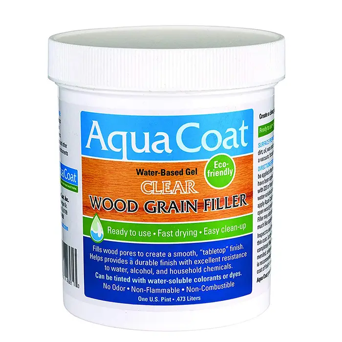 1 Pt Aqua Coat 130-700-P Clear Aqua Coat Wood Grain Filler