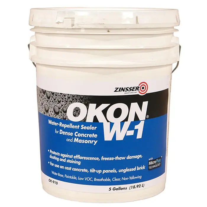 Pallet (36 ct) of 5 Gal Zinsser OK910 Clear Okon, W‐1 Water‐Repellent Sealer Non‐Porous Surface