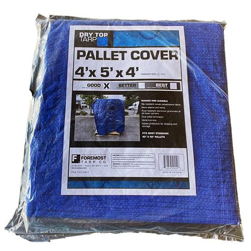 10-Pack of 4′ x 5′ x 4′ Foremost 40454 Blue Dry Top Pallet Tarp