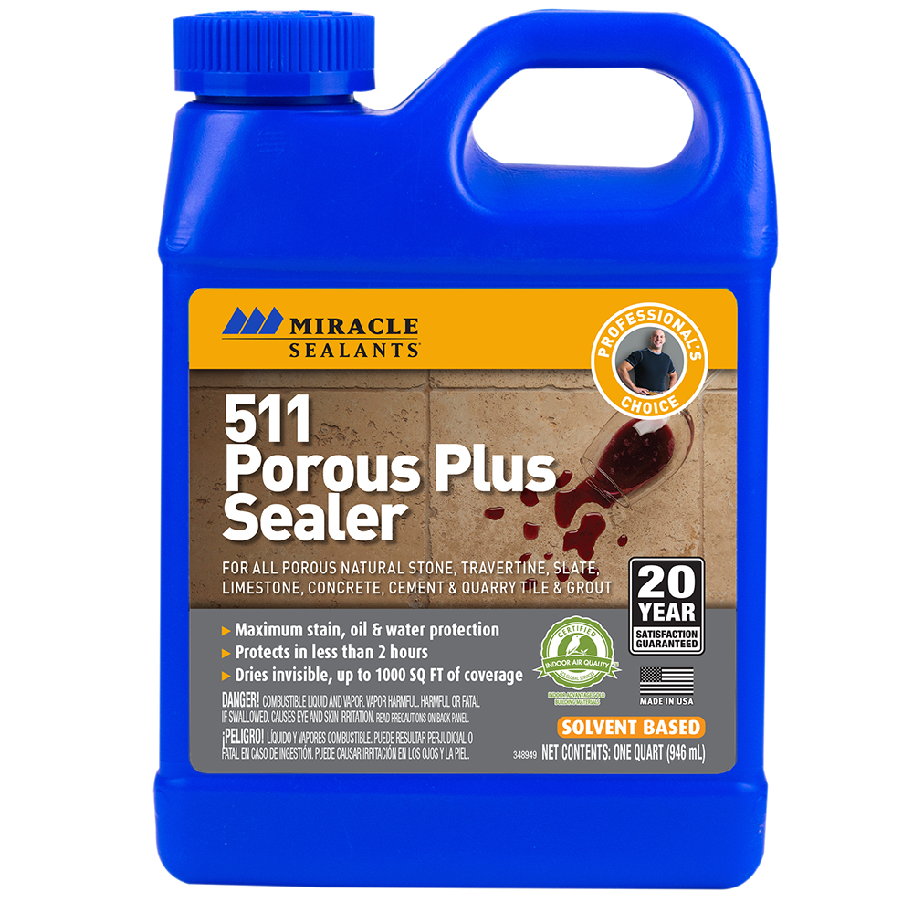 8-Pack of 1 Qt Miracle Sealants Clear 511 Porous Plus Sealer PLUSQT6