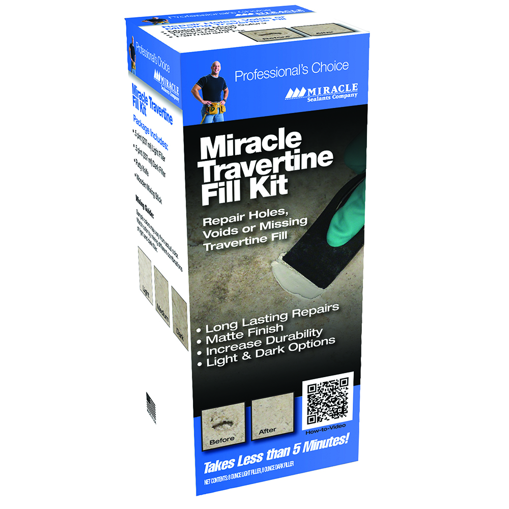 2-Pack of 8 Oz Miracle Sealants Travertine Filler Kit TRAVFIL6