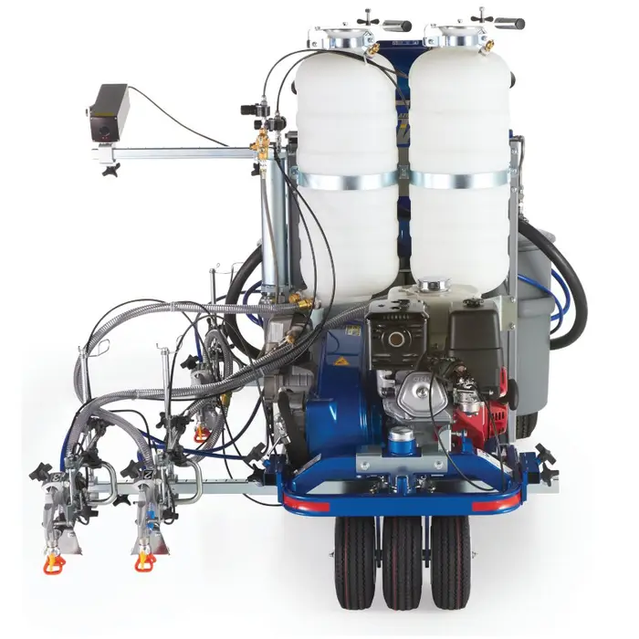 Graco 25D344 LineLazer V 250DC HP Reflective Series Self‐Propelled Gas Hydraulic Airless Line Striper, 3 Auto Guns, 2 Tanks, LazerGuide 3000 - Image 4