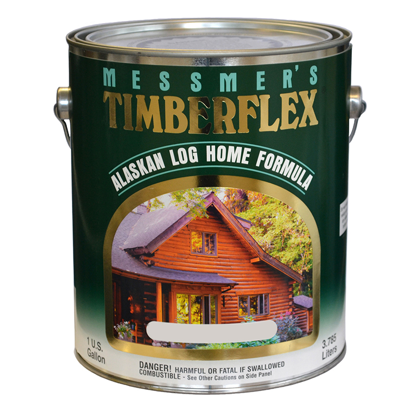 1 Gal Messmer’s TF‐500SA Clear Timberflex Alaskan Log Home Formula, Oil-Based Exterior Wood Finish, Satin