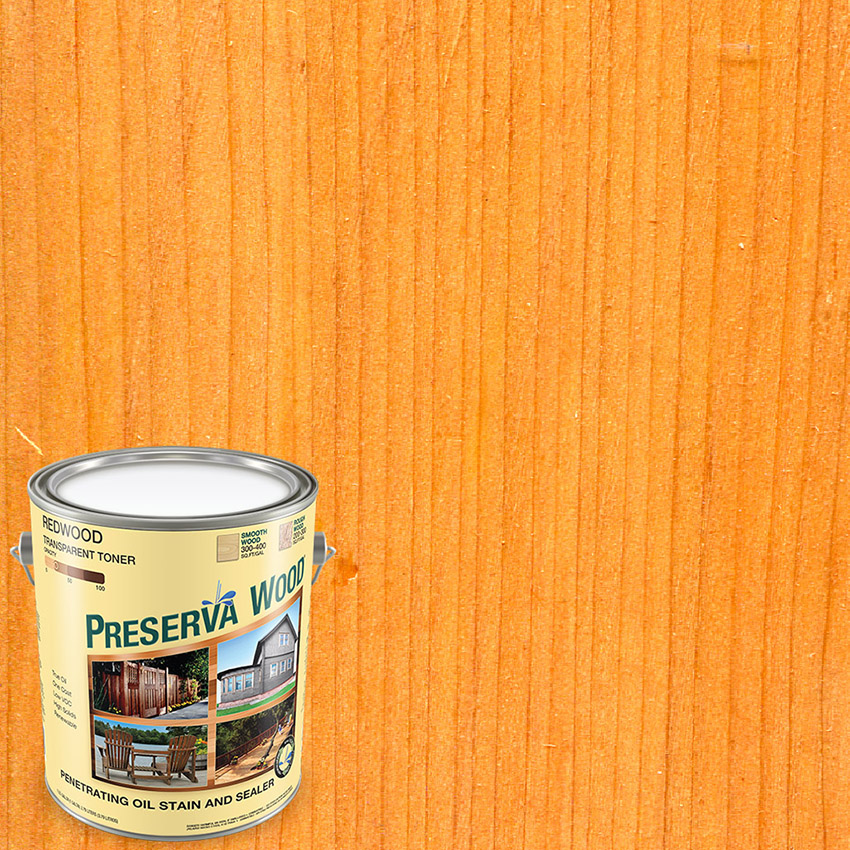 90-Pack of 1 Gal Preserva Products, Ltd. 40102 Redwood Preserva Wood Transparent Preserve and Protect Stain and Sealer - Image 2