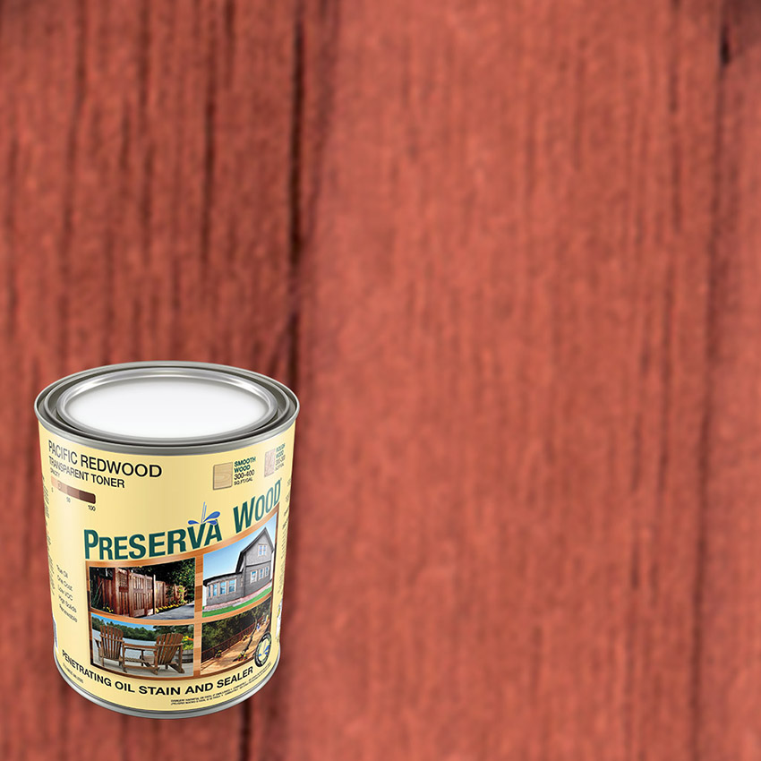 60‐Pack of 1 Qt Preserva Products, Ltd. 42504 Preserva Wood Pacific Redwood Transparent Preserve and Protect Stain and Sealer - Image 2