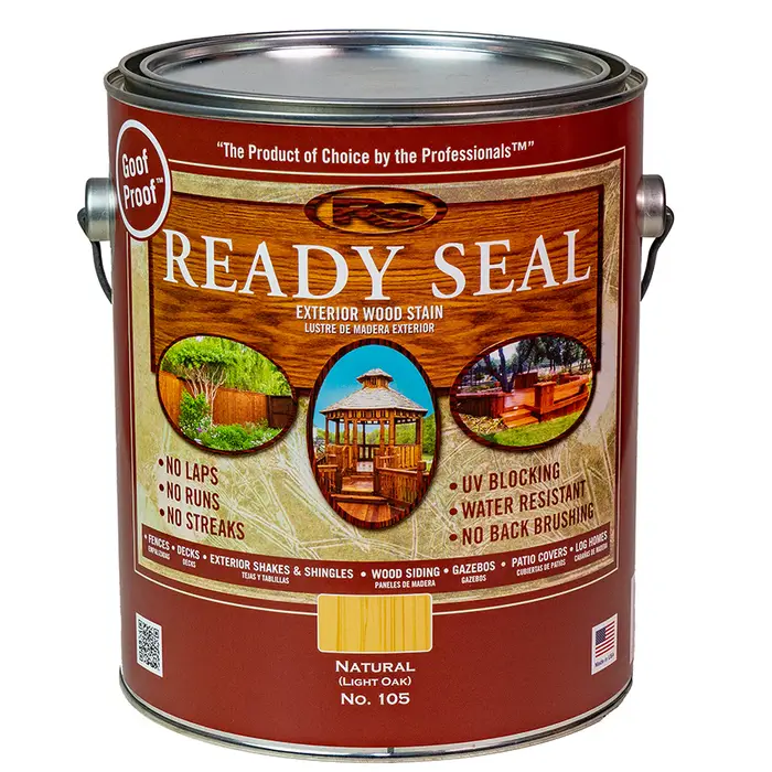 Gal Ready Seal 370010 Natural (Light Oak) Exterior Stain and Sealer For Wood