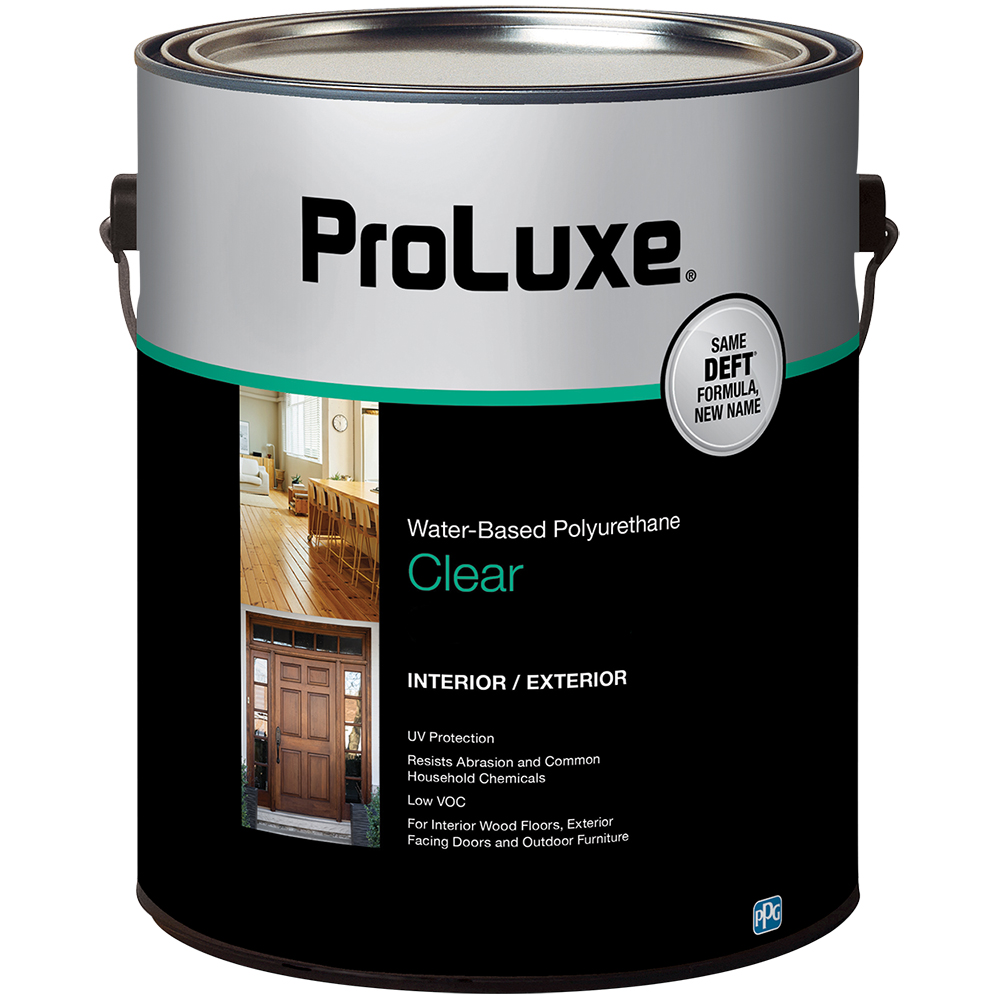 Gal ProLuxe PLX259/01 Clear ProLuxe Interior and Exterior Water-Based Polyurethane, Satin