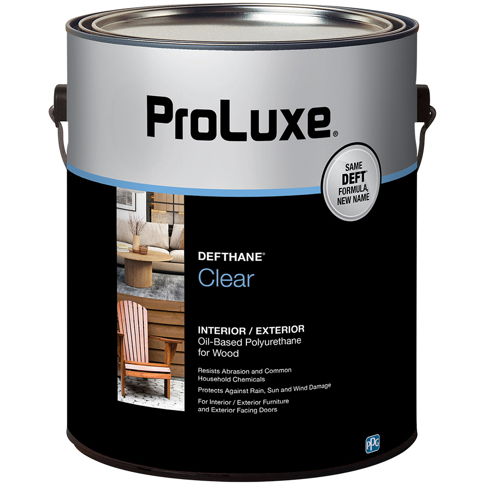Qt ProLuxe PLX23/04 Clear Defthane Interior and Exterior Oil-Based Polyurethane For Wood, Semi-Gloss
