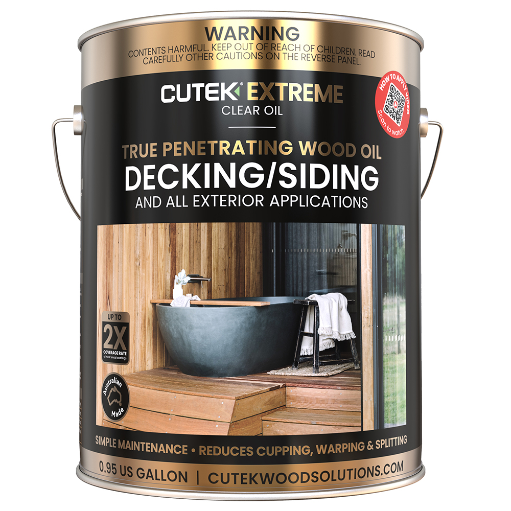 0.95 Gal Cutek EX-1GAL-USA Clear Extreme True Penetrating Wood Oil for All Exterior Wood Applications