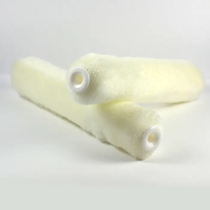 6-1/2" x 3/8" Nap Pro Solutions 41639 Signature, White Woven Mini-Roller Cover, 12-Pack - Image 2