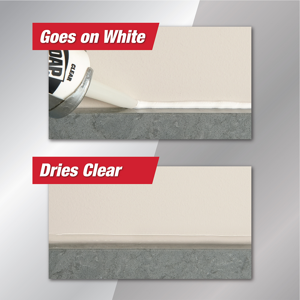 5.5 Oz Dap 18915 Clear Kwik Seal Ultra Advanced Kitchen & Bath Sealant - Image 2