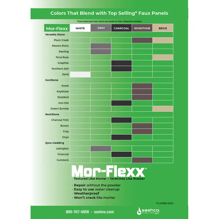 24‐Pack of 10.50 Oz. Sashco 15030 Ironstone Mor‐Flexx Flexible Sealant - Image 4