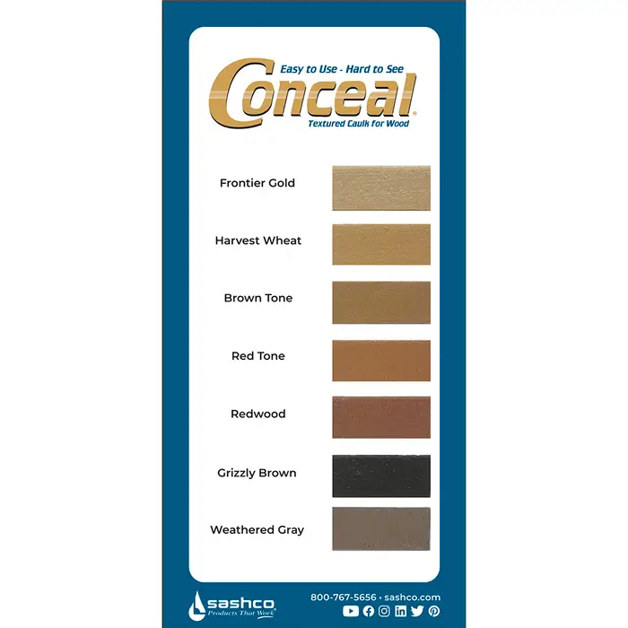 12‐Pack of 10.5 Oz Sashco 46080 Frontier Gold Conceal Water‐Based Textured Caulk - Image 4