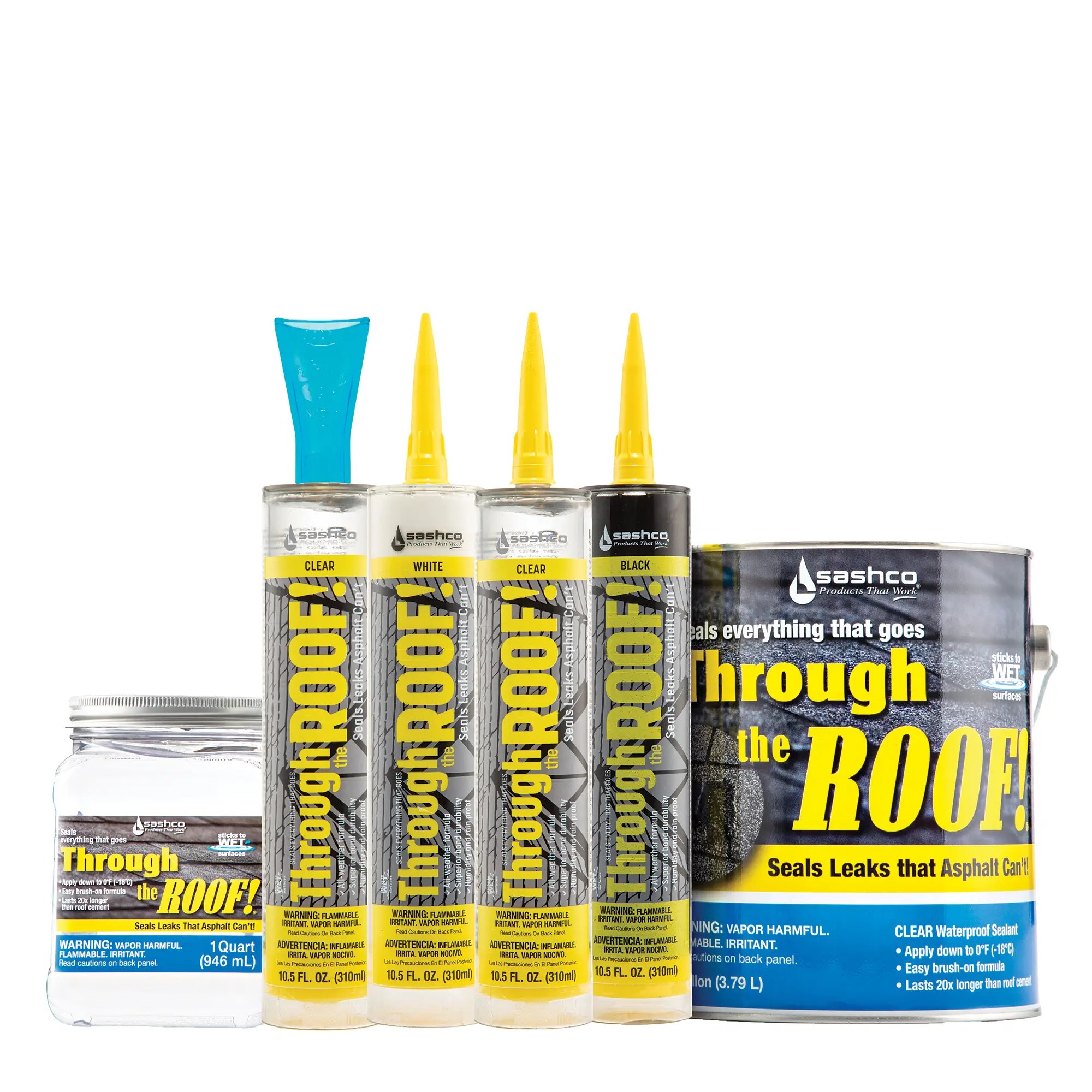 4-Pack of 1 Gal Sashco 14004 Clear Through the ROOF! Sealant - Image 2