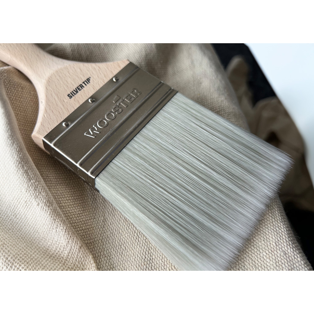 2-1/2" Wooster Brush Company 5221 Silver Tip CT Polyester Angle Sash Paint Brush - Image 3